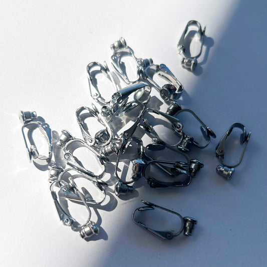 Stainless steel clip on earring converter (1 pair)